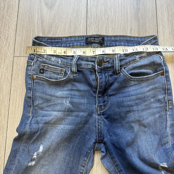 Judy Blue Relaxed Fit Distressed Jeans Women’s Size 5/27 JB8271DK Mid Rise - Picture 9 of 15